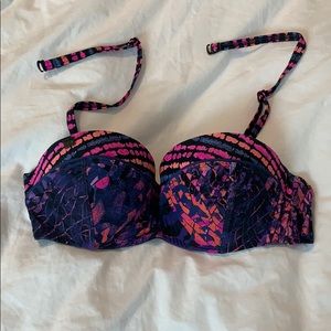 Lolë Multicolored Strapless Bikini Top